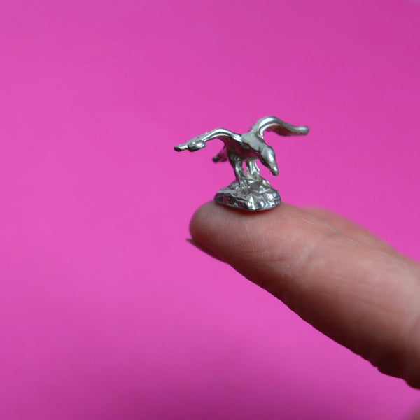 SILVER VINTAGE EAGLE CHARM PENDANT