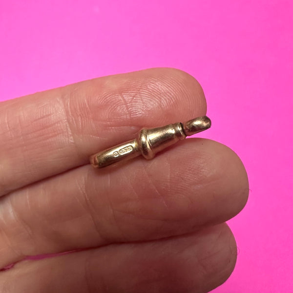 *RESERVED* 9ct GOLD LARGE MID-WEIGHT VICTORIAN ALBERT ANTIQUE DOG CLASP 2cm