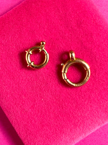 RESERVED EXTRA LARGE VICTORIAN ANTIQUE 9ct BOLT CLASP CHARM CONNECTER 1.5cm