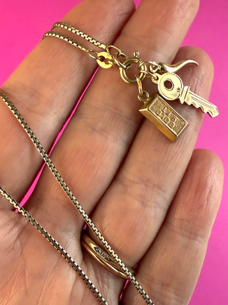 VINTAGE 9ct SNAKE CHAIN