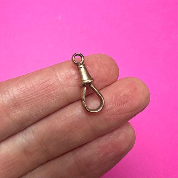 *RESERVED* 9ct GOLD LARGE MID-WEIGHT VICTORIAN ALBERT ANTIQUE DOG CLASP 2cm