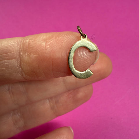 Vintage 1978 9ct Gold “C” Initial Charm