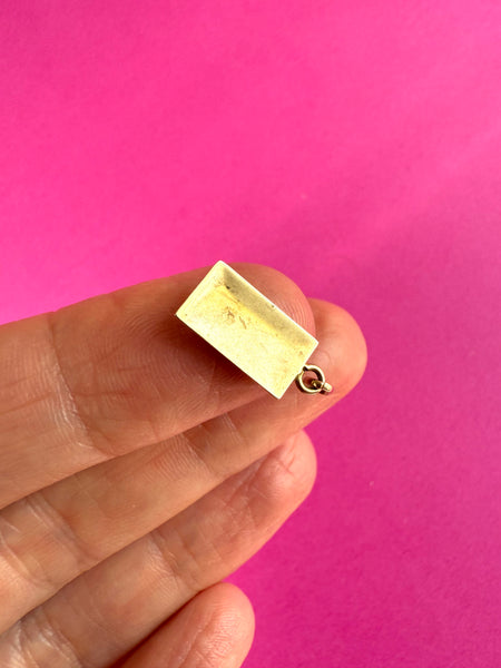 **RESERVED**VINTAGE 9ct GOLD BAR CHARM