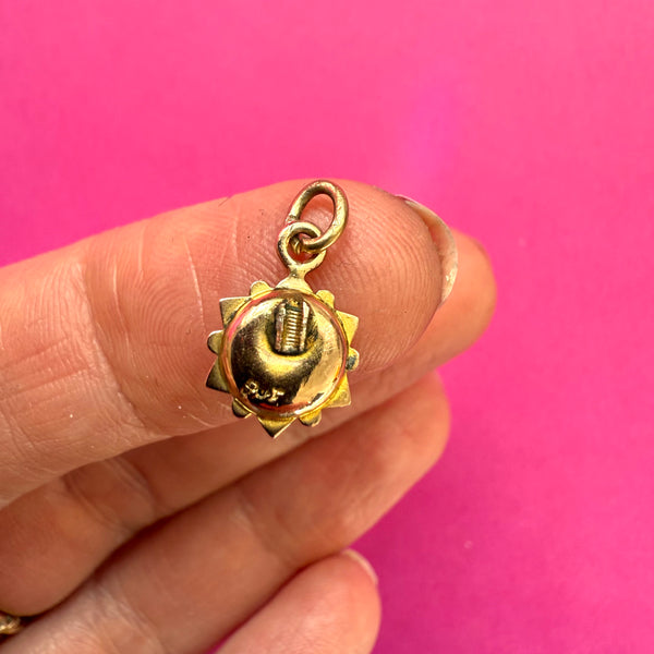 VICTORIAN 9CT SUN STAR CONVERSION CHARM