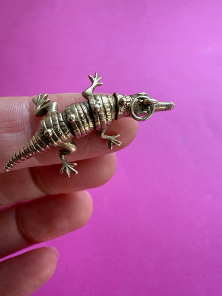 1971 RARE VINTAGE 9ct ARTICULATED CROCODILE 🐊