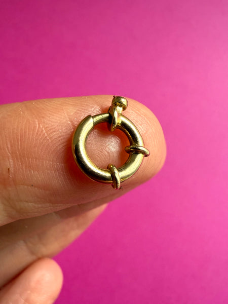 LARGE VINTAGE 9ct BOLT CLASP CHARM CONNECTER 1cm