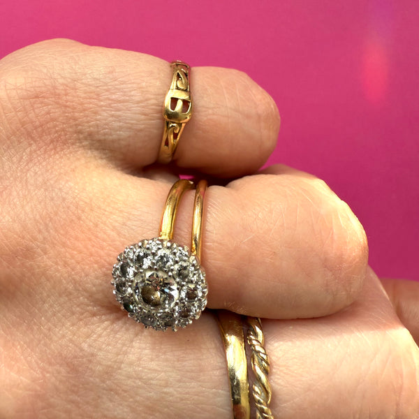 Vintage 9ct Belt Pinky Ring Size i