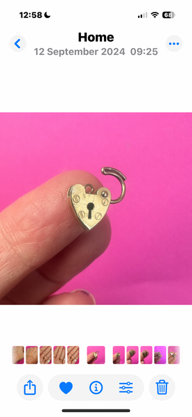 1985 - TEENY VINTAGE 9CT GOLD PADLOCK