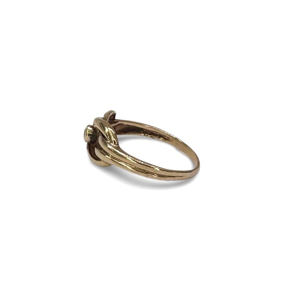9ct VINTAGE GOLD KNOT KEEPER RING SIZE - L