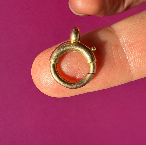 RESERVED EXTRA LARGE VICTORIAN ANTIQUE 9ct BOLT CLASP CHARM CONNECTER 1.5cm