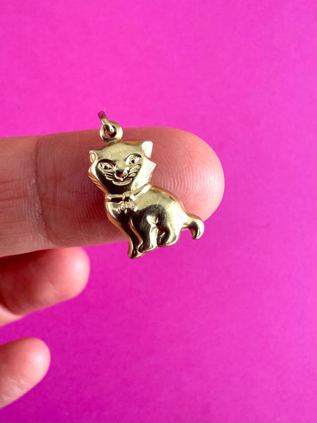 VINTAGE 9CT KITTY CAT CHARM