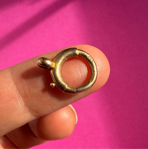 RESERVED EXTRA LARGE VICTORIAN ANTIQUE 9ct BOLT CLASP CHARM CONNECTER 1.5cm