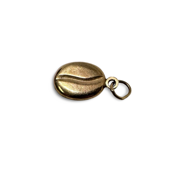 9ct GOLD VINTAGE LUCKY BEAN CHARM PENDANT