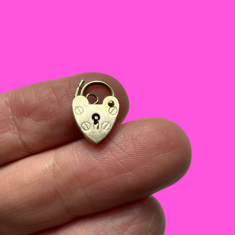 TEENY VINTAGE SMALL 9CT PADLOCK 1998