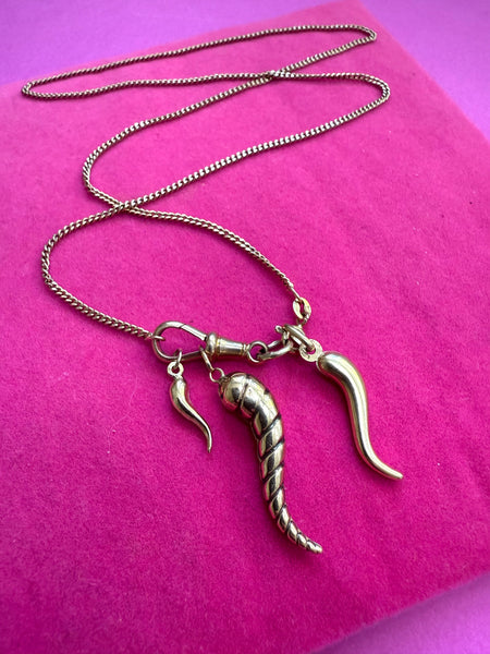 VINTAGE 9CT LARGE TWISTED HORN OF PLENTY