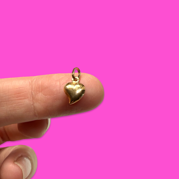 ITALIAN 9CT TEENY PUFFY HEART CHARM
