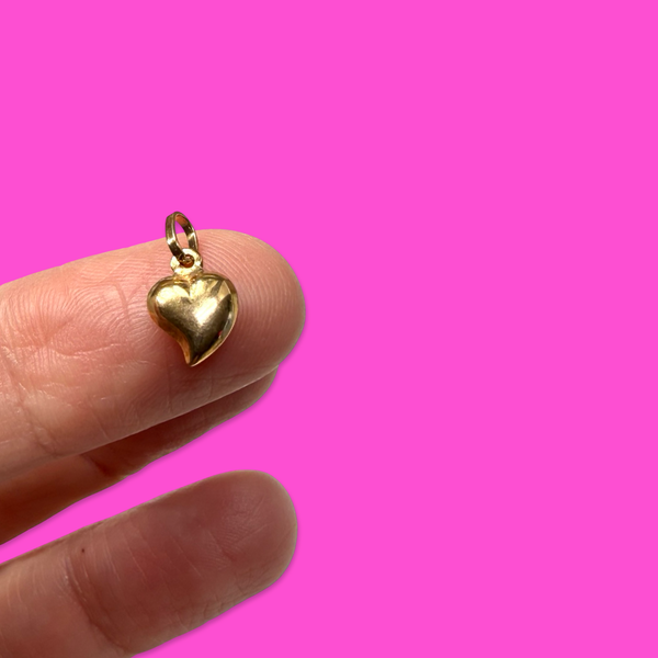 ITALIAN 9CT TEENY PUFFY HEART CHARM