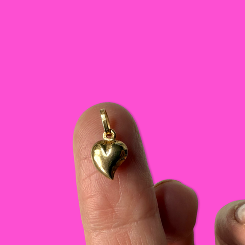 ITALIAN 9CT TEENY PUFFY HEART CHARM