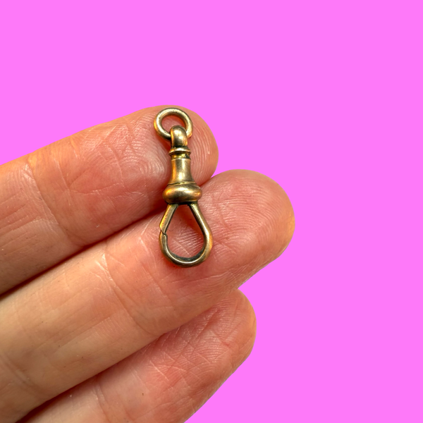 ANTIQUE VICTORIAN 9CT DOG ALBERT CLASP 2.3cm