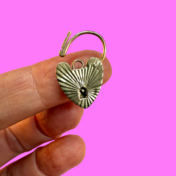 *RESERVED* VINTAGE 9CT SUNBURST DISCO PADLOCK - 1975