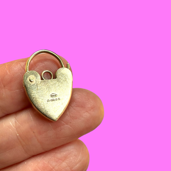 *RESERVED* VINTAGE 9CT SUNBURST DISCO PADLOCK - 1975